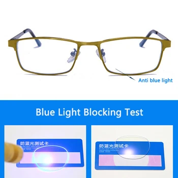 Pomladni Tečaj Anti Modra Svetloba Postopno Obravnavi Očala Moških Multifokalna Povečevalno Presbyopic Očala Full Frame 250