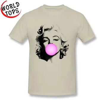 Popust Nove Tee Shirt Homme Fantje Bombaž Vrhovi T-Shirt Seks Sodobne Marilyn Monroe Žvečilni Gumi 3D Natisnjeni T-Shirt Za Moške