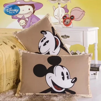 Popusti!Disney Bombaž Pillowcases 2Pcs Risanka Mickey Minnie Princesa Nekaj Blazino Pokrov Okrasni PillowsCase 48x74cm