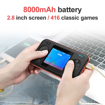 Portable Power Bank z Ročnimi Video Igra Konzola Igralec Zgrajena v 416 Igre 8000mAh Zmogljivost Baterije Polnilnik Moči Banke
