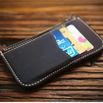 Pravega Usnja Mini Denarnice Multi-Card Položaj Imetnik Kreditne Kartice Tanke Kovanec Torbici Za Moške Prenosni Bifold Moški Sklopka Vrečko
