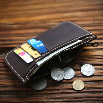 Pravega Usnja Mini Denarnice Multi-Card Položaj Imetnik Kreditne Kartice Tanke Kovanec Torbici Za Moške Prenosni Bifold Moški Sklopka Vrečko