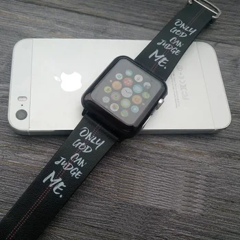 Pravega Usnja Za Apple Gledati Serije 4 Slikarski Slog Watch Band Za Apple Gledati Serije 1 2 3 Watch Trak Watchbands 38 mm 42mm