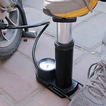 Prenosni Mini Kolesa, Pnevmatike Inflator Stopala Aktivira Tla Bike Črpalka z manometrom Napihljivi Naprave za Kolo, Avtomobil, motorno kolo
