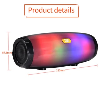 Prenosni Tkanine Bluetooth Zvočnik Brezžični Barva LED Svetlobe Utripajoča Stereo Zvok Stolpec Prostem Mini Subwoofer Zvok Polje
