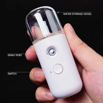 Prenosni USB Polnilne Obraz Nano Mist Škropilnica Obraza Telo Razpršilo Parnik Vlažilno Nego Kože, Mini Lepoto Instrumenti