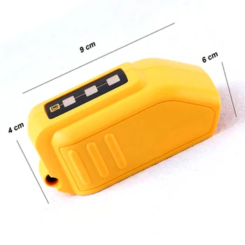 Prenosni USB Pretvornik DEWALT Polnilec za 14,4 V 18V 20V Li-ionska Baterija Pretvornik je Naprava USB Adapter