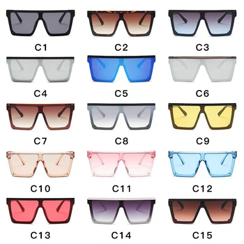 Prevelik Kvadratnih sončna Očala Ženske 2020 Modnih Odtenkih Za Ženske, Retro sončna Očala Ženske Velik Okvir Letnik Očala Oculos UV400