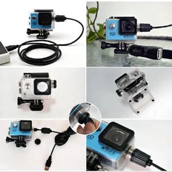 Pribor Vodotesno Ohišje Polnilnika lupine in USB Kabel za SJCAM SJ4000 WiFi SJ9000 C30 R H9 Za EKEN H9R Motocycle Clownfish