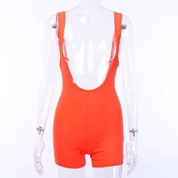 Priložnostne Bodycon igralne obleke Ženska Spandex Jumpsuit Poletje Seksi Neon Obleke za Ženske Obleke 2020 Playsuit Stranka, Nočni Klub, Obrabe