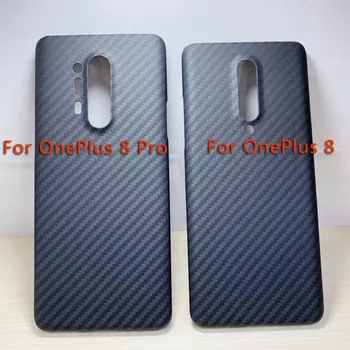 PRIM kože Ogljikovih vlaken primeru telefon za OnePlus 8 Pro tanko in visoko trdnostjo aramid vlaken zaščitna torbica