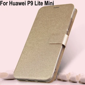 Primeri Za Huawei P9 Lite Mini primeru PU usnje Sillcon primeru coque flip Magnetno Zapiranje hrbtni Pokrovček Za Huawei P9 LiteMini lupini