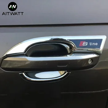 Primerna Za Audi A4 Limuzina B9/9L 2016 2017 ABS Chrome Vrat Ročaj Skledo Zaščitni Pokrov, Okraskov Dekoracijo Dodatki Avto Styling 4Pcs