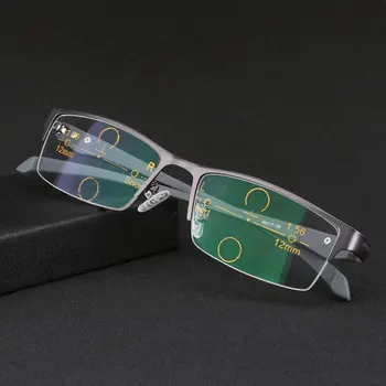 Progresivna Multifokalna Branje Očala Okvirji Moških Photochromic Sončna Očala Kameleon Objektiv Kovinski Pravokotni Okvir Očala