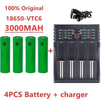 Prvotne 3,7 V 3000MAH Li-ionska 18650 baterijo za Izvirno us18650 vtc6 3000mah 18650 baterijo 3,7 V dc + 1pc polnilnik