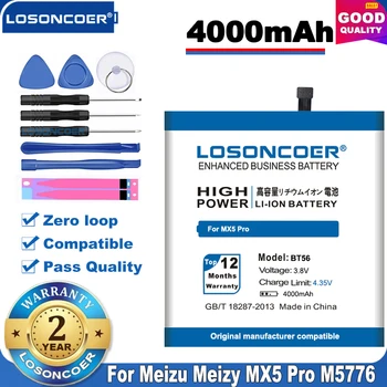 Prvotne LOSONCOER 4000 mah BT56 Baterija za Meizu MX5 Pro / Pro 5 Pro5 M5776 Baterije s Številko za Sledenje