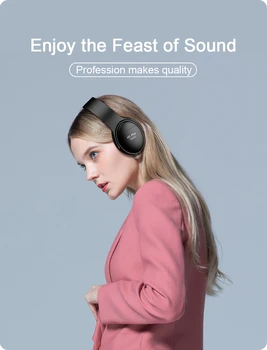 PTM H1 Pro Gaming Slušalke Brezžične bluetooth Stereo Slušalke Zložljive TF Kartice 3.5 mm Aux vhod za Slušalke z Mikrofonom