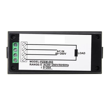 PZEM-002 20A AC 80-260V Digitalni LCD Voltmeter Trenutno Napetost Energijo Merilnik KWH Plošča Tester