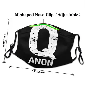 Qanon Svobodo Gibanja Q Aon Beli Zajec Moški Ženske facemasks za zaščito pred virusi, bombaž facemasks pm2.5 masko filter za nego kože