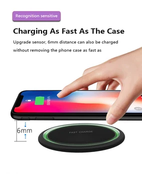 Qi brezžični polnilnik za iPhone, Samsung Huawei Xiaomi 15W hitro polnjenje ultra-tanek usb polnilnik magnetni naboj sidro