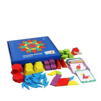 Razvoj Lesenega Geometrijske Oblike Igrače 155 KOS Sestavljanke Izobraževalne Igrače za Otroke, Ustvarjalne Igre Sestavljanke Učenja Otroci