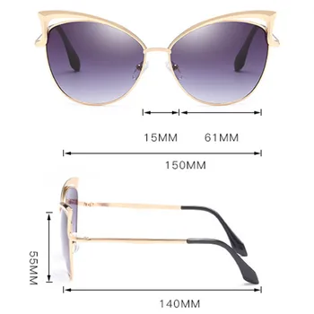 RBROVO Nov Prihod 2021 Luksuzni sončna Očala Ženske Letnik Kovinski Mačka Oči Očala Ogledalo Retro Oculos De Sol Feminino UV400