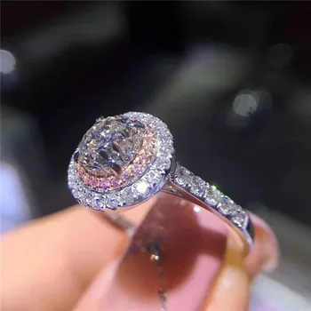Resnična 18K Zlato Obroč za Ženske Naravnih AAA Moissanite Nakit Gemstone Anillos De Bizuteria Napetosti Nastavitev Mini Diamantni Prstan