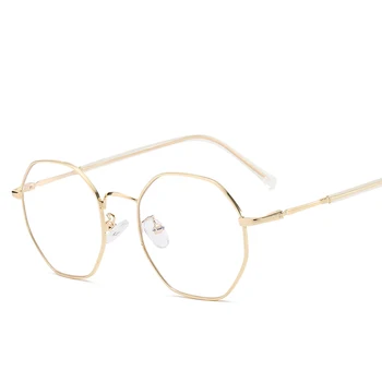 Retro Anti Modra Svetloba Očal Okvir Kovinski Krog Optični Kvadratnih Sepectacles Navaden Očala Očala za Moške, Ženske Unisex