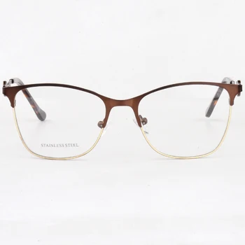 Retro Kovinski Optičnih Očal Okvir Moški Ženske Recept Očala Okvir Luksuzni Kristalno Diamant Iz Nerjavečega Jekla Okvir