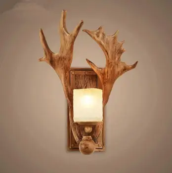 Retro ustvarjalne stenske svetilke jelenov rog stenske svetilke v dnevni sobi ob postelji spalnica osebno dekoracijo jelena glavo oltarja lučka Ameriški l