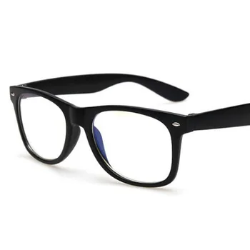 Retro Črni Kvadrat Očala Luksuzni Spektakel Okvir Ženske Moški Pregleden Kratkovidnost Nerd Očala Clear Leče, Optični Očala Okvir