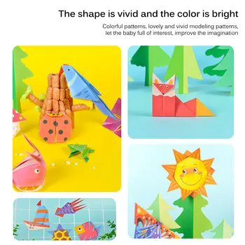Risanka Origami Komplet Risanka Origami Papir Pisane Knjige Otroci Igrače Za 3-6 Let Stari Otroci