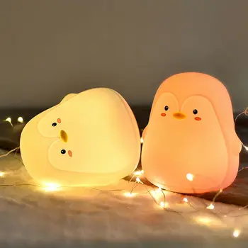 Risanka Pingvin Svetilke LED Pat Lučka za Polnjenje po vmesniku USB Posteljo Svetlobe Ustvarjalni Dar, Lučka