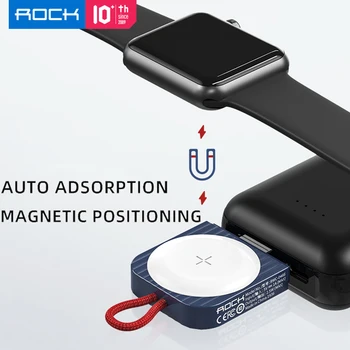 ROCK Pametno Gledati Brezžični Polnilnik Za iwatch 2.5 W Hitro Polnjenje USB Tip-C Magnetno Prenosni Kazalnik Prenosni Keychain