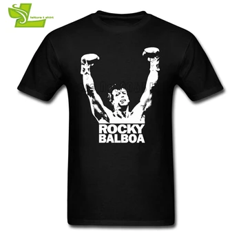 Rocky Balboa Majica s kratkimi rokavi Moški Poletje Bombaž Klub Tee Moški Najnovejši Oversize Vrhovi Kul Uresničevanje Svoboden Oče Tee Majice