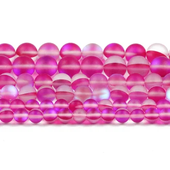 Rose-Rdeče Naravni Mat Motnega Labradorite Sintetičnih Kamen Okroglo žogo 6/8/10 MM Svoboden osnovo za nakit, izdelava zapestnice DIY