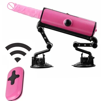 Roza Sex Machine Gun Silikona, Vibratorji Samodejno Thrusting Masaža Daljinski upravljalnik Ljubezen Stroji G-spot, Vibratorji Sex Igrače E5-45
