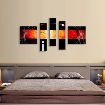 Ročno poslikane Povzetek oljna slika, dnevna soba, spalnica restavracija uporaba Dekorativne DY-059 50x50cmx2 20x80cmx3 Brez Okvirja