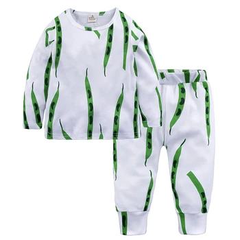 RQ-260 Novih More za dekleta fantje Priložnostne pižamo Spomladi Dolgo rokavi T-shirt majica + Hlače 2 kos. Otroške kostume, lepe obleke