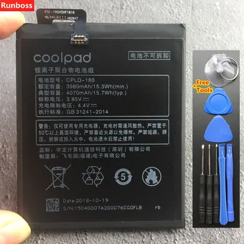 Runboss Novo Izvirno Visoke Kakovosti Baterije CPLD-180 Za Coolpad LeEco Kul Menjalec S1 C105-8 Mobilnega Telefona, Baterije+ Orodja