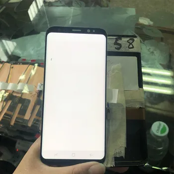 S8 Zaslon Za SAMSUNG Galaxy S8 Zaslona Zamenjava LCD zaslon na Dotik, Računalnike Skupščine G950F G950 z OKVIRJEM burn-v senci dead pixel