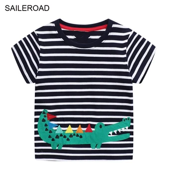 SAILEROAD Trak T-majice Krokodil Bombaž Novo Poletno Otroci Vrhovi Oblačila 2-7 Let Malo Fantje, Oblačila Baby Costome