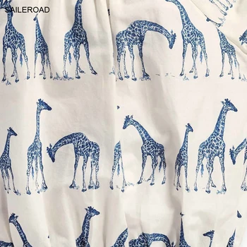 SAILEROAD Živali Žirafa Dekleta Majica Bombaž Baby Toddler Dekleta Hlače, T-Majice Za Poletje, Otroci, Otroci, Dekleta, Topwear Oblačila