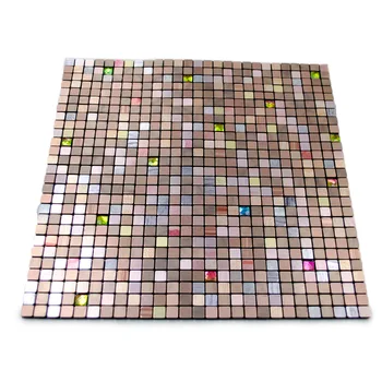 Samolepilni 3d Kovinski Mozaik Ozadje Ploščic Nepremočljiva Dnevna Soba, Spalnica Dekoracijo Sten Tilling Nalepke Zlata, Črna