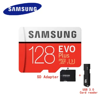 SAMSUNG Original Micro SD kartica 128 GB u3 Pomnilniško Kartico 128gb EVO Plus sdhc u3 c10 TF Kartice C10 90MB/S MICROSDXC UHS-1 Brezplačna Dostava