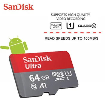 Sandisk micro sd kart 128gb class10 tf card 16gb, 32 gb, 64 gb, 128 gb 100MB/S tarjeta de memoria Mobilni telefon, originalno pomnilniške kartice