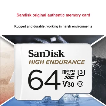 Sandisk Micro SD Pomnilniško Kartico Visoko Vzdržljivost MicroSD 32GB 64GB 128GB do 100 M/s TF Kartice C10 U3 V30 Cartao De Memoria