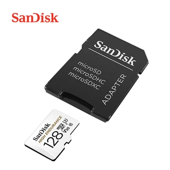 SanDisk VISOKO VZDRŽLJIVOST micro sd flash pomnilniško kartico 32gb 64gb 128gb 256gb Class10 U3 V30 100MB/S tf kartice za Vožnjo diktafon