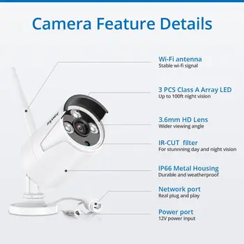 SANNCE 8CH 1080P HD Wifi NVR 2TB HDD CCTV kamer 2.0 MP Vodotesno Brezžično Varnostne Kamere 4/6/8 Fotoaparat Nadzor Kompleti