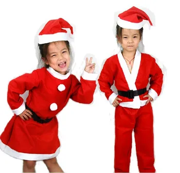 Santa Claus Cosplay otroški Kostumi Božič 2018 Dobiček Non-woven Otrok Fantje Dekleta Claus bo Ustrezala Kostum za noč Čarovnic